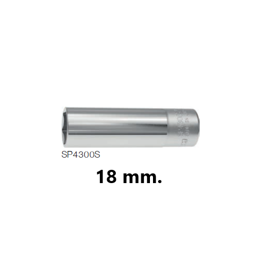 SKI - สกี จำหน่ายสินค้าหลากหลาย และคุณภาพดี | KOKEN SP4300S-18 ลูกบ๊อก 1/2นิ้ว-6P-18mm. ถอดหัวเทียนแบบยางดูด